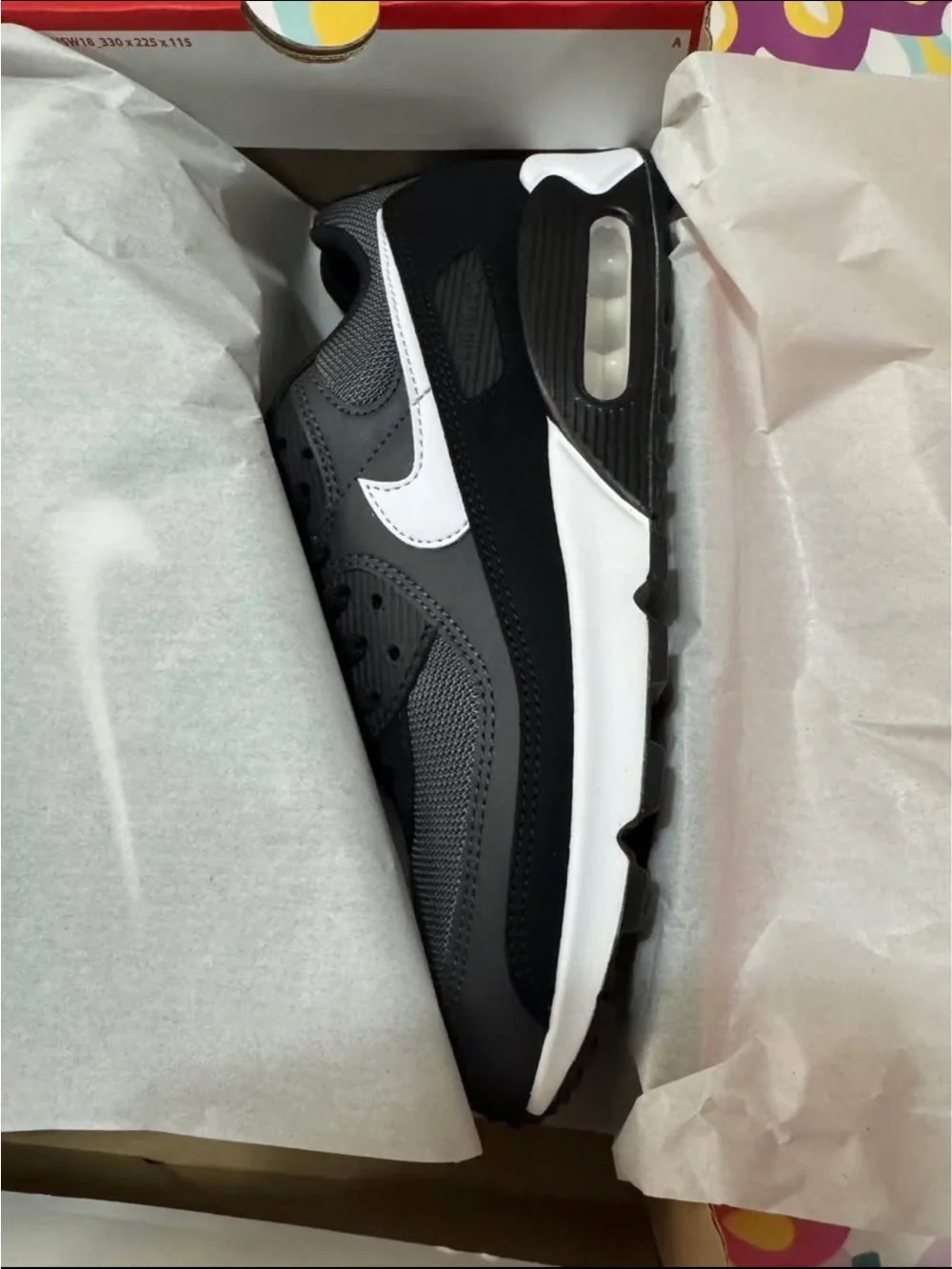 Nike Air Max 90 Men's Black and Gray Athletic Sneakers